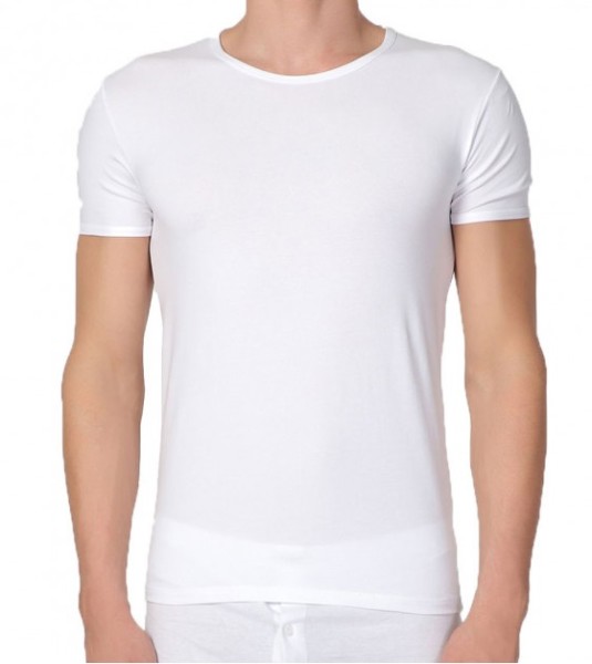 T-SHIRT UOMO ELASTICIZZATA GIROCOLLO BASSO MANICA CORTA LIABEL 3858 23
