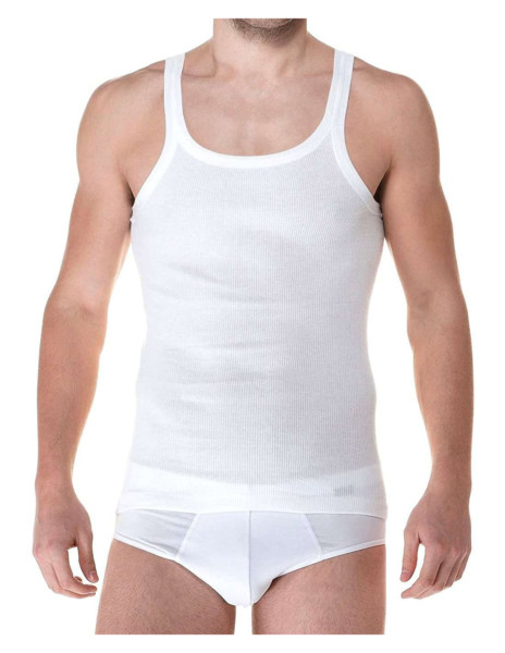 Canottiera uomo spalla stretta in cotone a costine Gicipi 110/SA