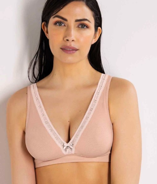 Reggiseno a triangolo vela sfoderato in micro operata e pizzo SieLei Darling 1886