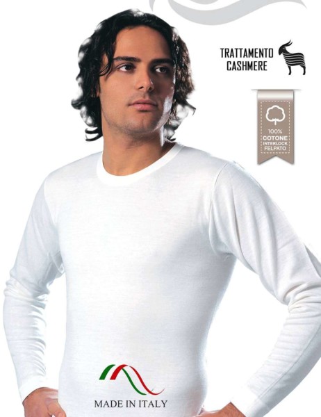 Maglia uomo a manica lunga in cotone felpato Leable 202 Tg.8