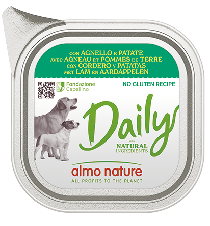 ALMO NATURE DAILY DOGS: AGNELLO E PATATE 100 GR.