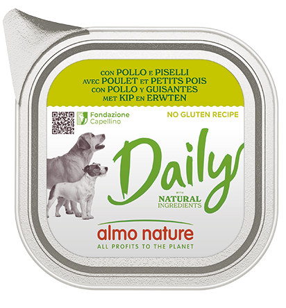 ALMO NATURE DAILY DOGS: POLLO E PISELLI 100 GR.