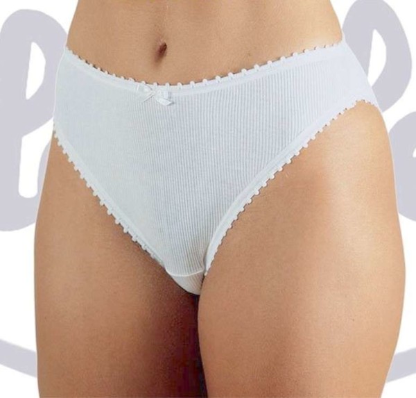 Slip donna in puro cotone a costine Lajole 222