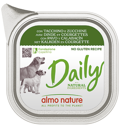 ALMO NATURE DAILY DOGS: TACCHINO E ZUCCHINE 100 GR.