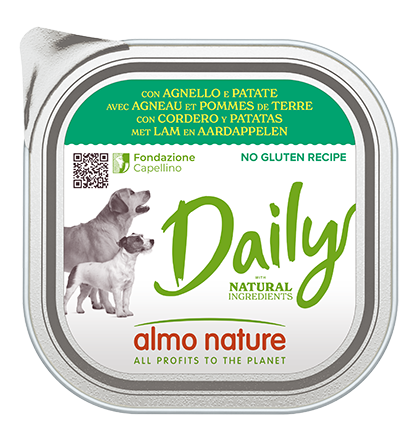 ALMO NATURE DAILY DOGS: AGNELLO E PATATE 300 GR.