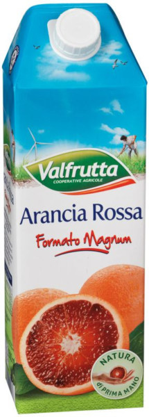 VALFRUTTA SUCCO DI FRUTTA ALL'ARANCIA ROSSA FORMATO MAGNUM 1,5 LT.