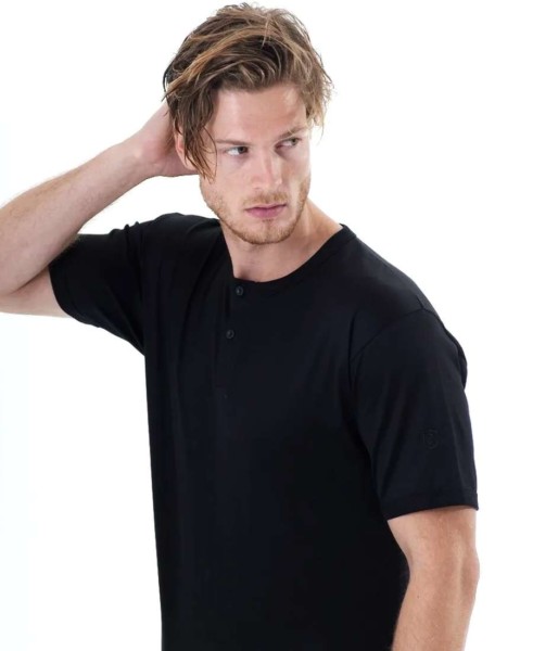 Maglia intima uomo filo di scozia Gicipi 261 Serafino Nero