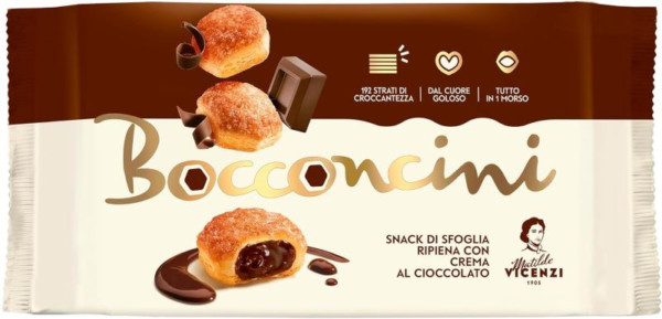 MATILDE VICENZI BOCCONCINI DI PASTA SFOGLIA AL CIOCCOLATO 100 GR