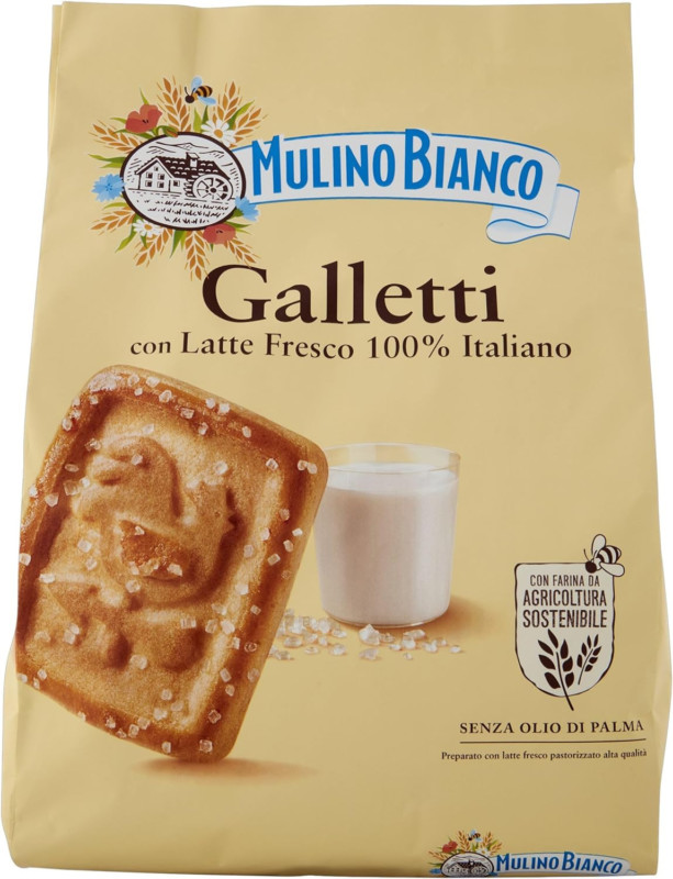 MULINO BIANCO BISCOTTI GALLETTI CON LATTE FRESCO 100% ITALIANO 300 GR.