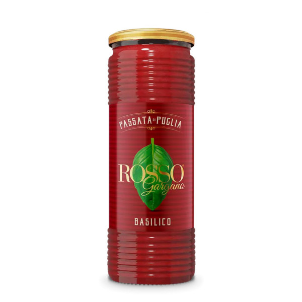 ROSSO GARGANO PASSATA DI PUGLIA CON POMODORO DI PUGLIA E BASILICO 690 GR.