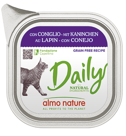ALMO NATURE DAILY CATS: CONIGLIO 100 GR.