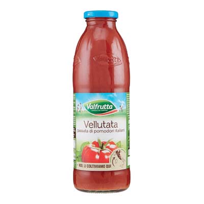 VALFRUTTA VELLUTATA PASSATA DI POMODORI ITALIANI IN VETRO 700 GR.