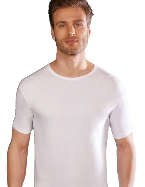 T-SHIRT UOMO COTONE GIROCOLLO BASSO MANICA CORTA LIABEL 3828 1023