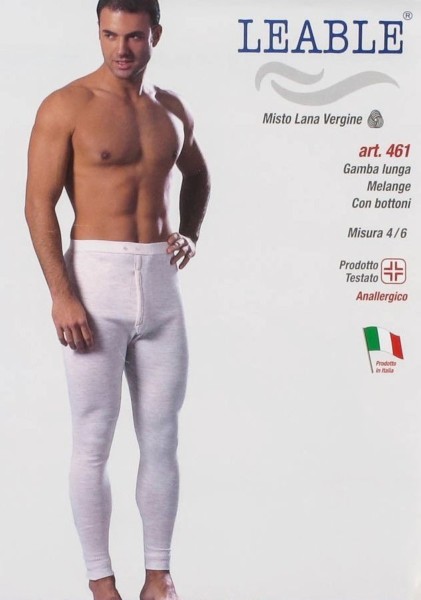 Mutanda uomo gamba lunga misto lana Leable 461 Tg.4/6