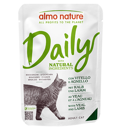 ALMO NATURE DAILY CATS: VITELLO E AGNELLO 70 GR.