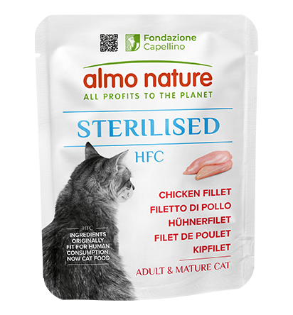 ALMO NATURE HFC STERILISED CATS: FILETTO DI POLLO 50 GR.
