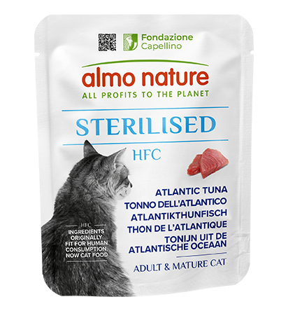 ALMO NATURE HFC STERILISED CATS: TONNO DELL'ATLANTICO 50 GR.