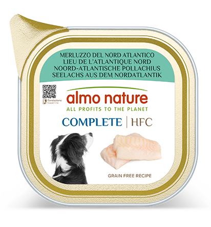 ALMO NATURE HFC COMPLETE DOGS: MERLUZZO NORD ATLANTICO 85 GR.