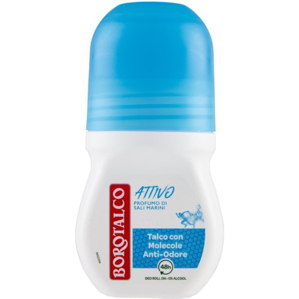 BOROTALCO ATTIVO DEO ROLL ON AL PROFUMO DI SALI MARINI CON TALCO E MOLECOLE ANTI-ODORE 50 ML.