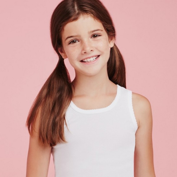 CANOTTA BAMBINA SPALLA LARGA PROFILO SMERLATO ELLEPI 8227 12-16 ANNI