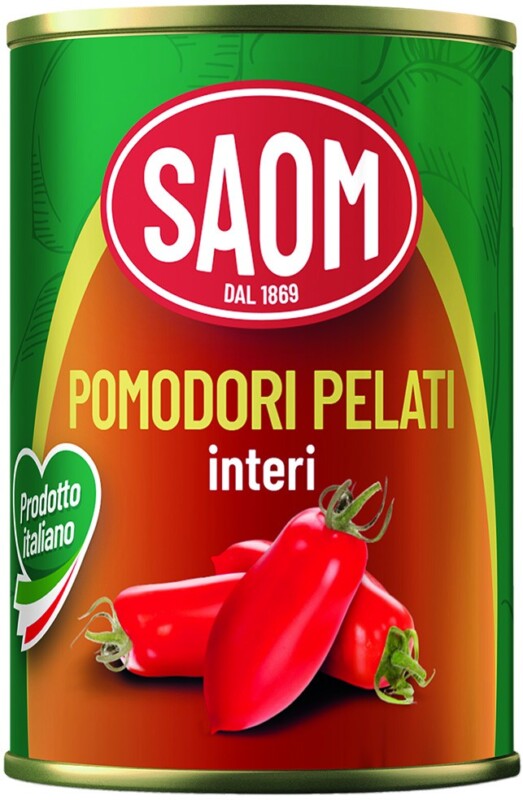SAOM POMODORI PELATI INTERI ITALIANI 400 GR.