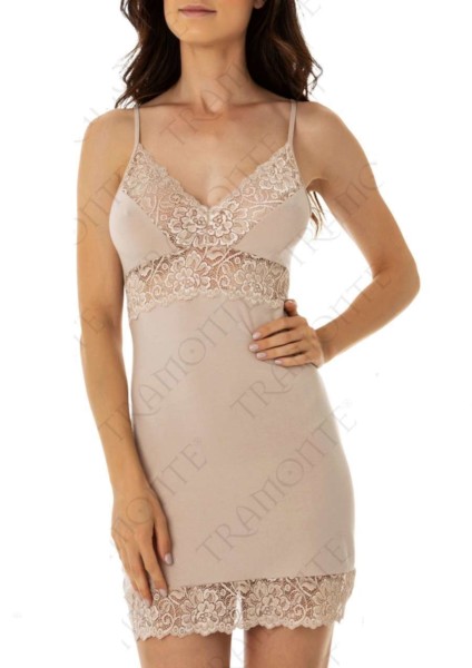 Sottoveste donna con pizzo in micromodal Tramonte A.795