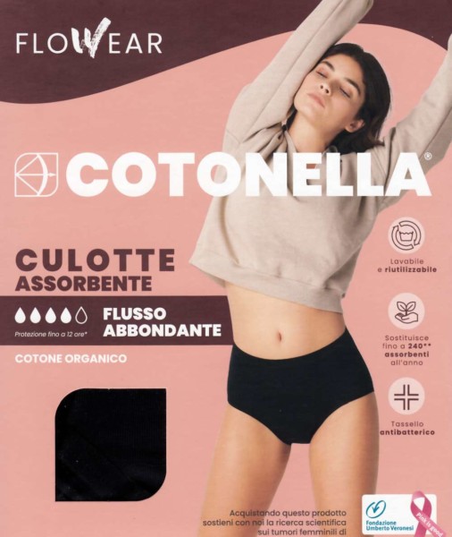 Culotte assorbente LAVABILE in cotone elasticizzato Cotonella ADB63