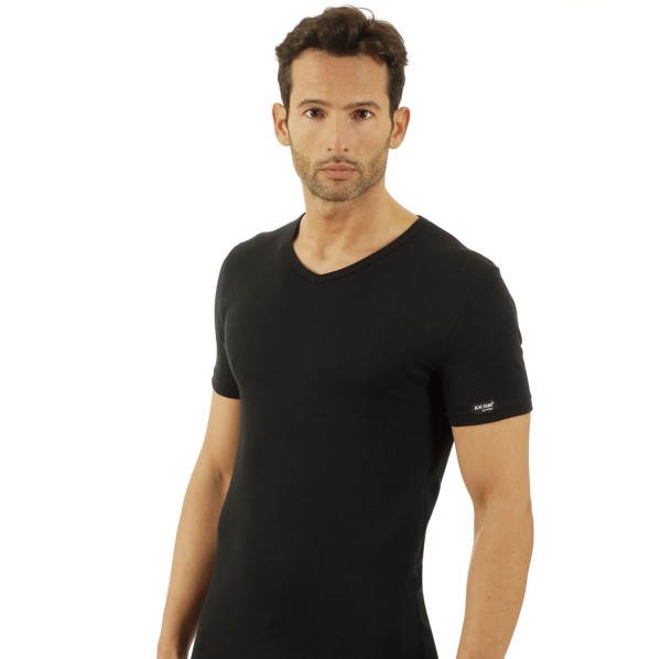MAGLIA SCOLLO V COTONE ELASTICIZZATO UOMO AXIOM 345311