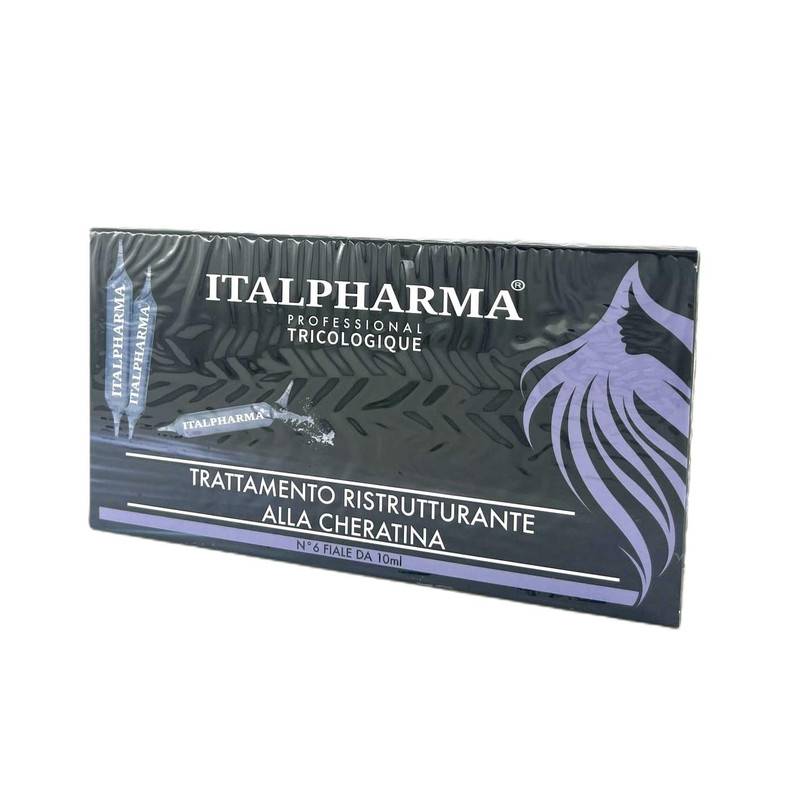 ITALPHARMA TRATTAMENTO RISTRUTTURANTE ALLA CHERATINA - 6 FIALE DA 10 ML.