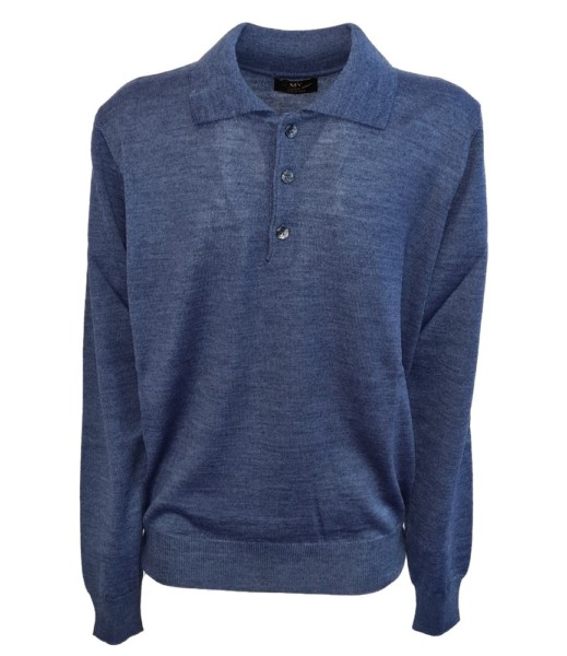 POLO UOMO MANICA LUNGA MISTO LANA MERINO MV MS903