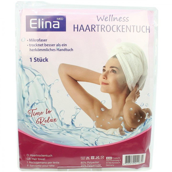 ASCIUGAMANO PER CAPELLI IN MICROFIBRA CON BOTTONE 58x22x7 CM.