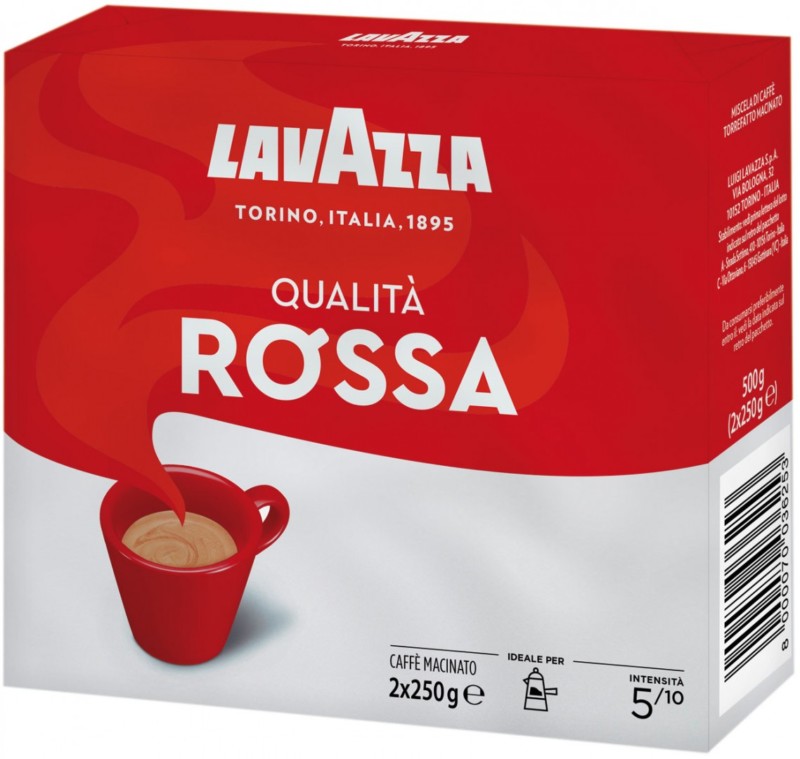 LAVAZZA CAFFE' MACINATO QUALITA' ROSSA 2x250 GR.