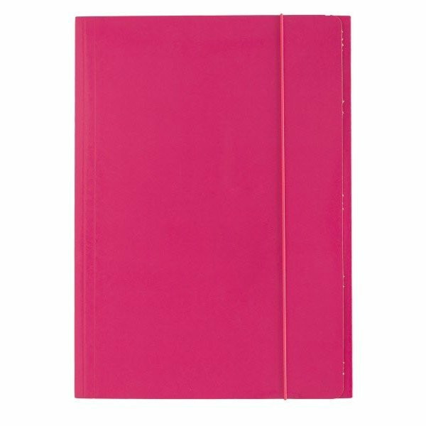 CARTELLINA A 3 LEMBI CON ELASTICO 25X35CM - FUCSIA