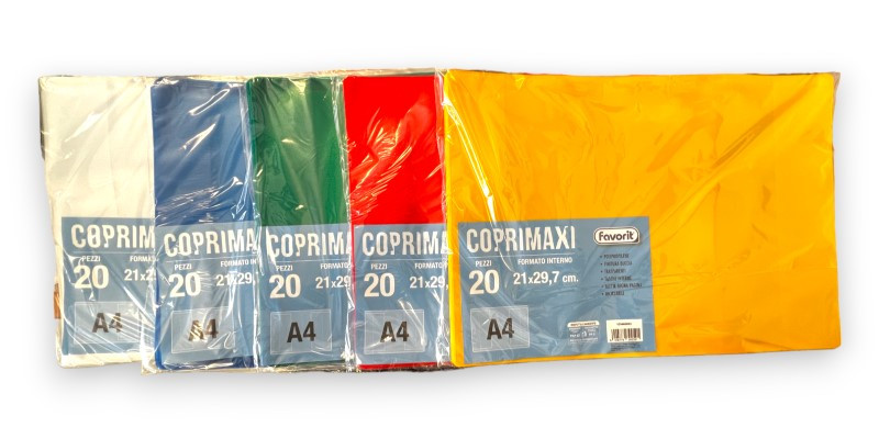 FAVORIT COPERTINE COPRI QUADERNI A4 RUVIDE E COLORATE - CONFEZIONE DA DUE PEZZI