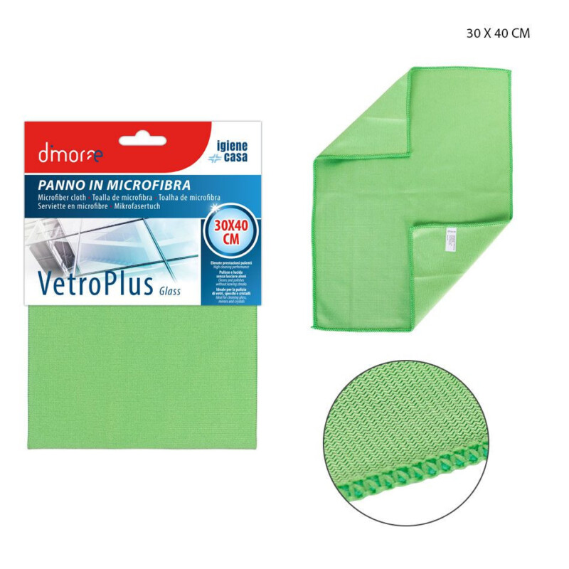 DIMORAE PANNO IN MICROFIBRA PER VETRI E SPECCHI 30x40CM