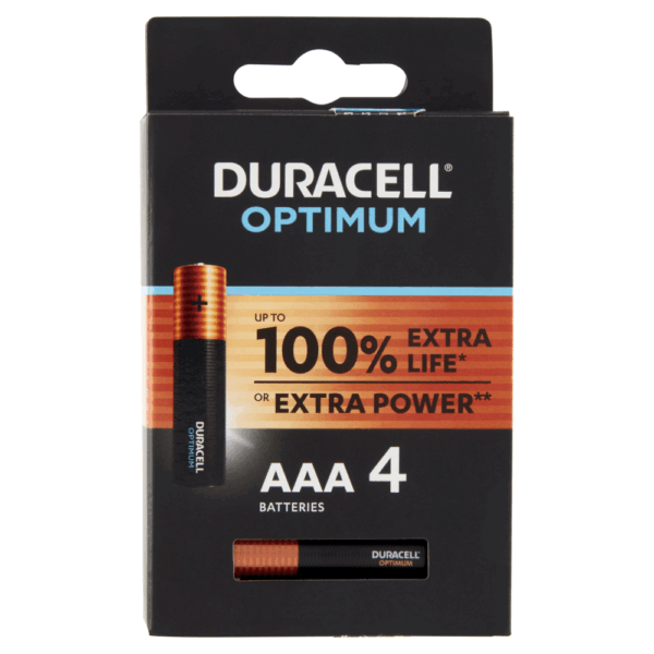 DURACELL PILE OPTIMUM MINISTILO AAA 4 PEZZI