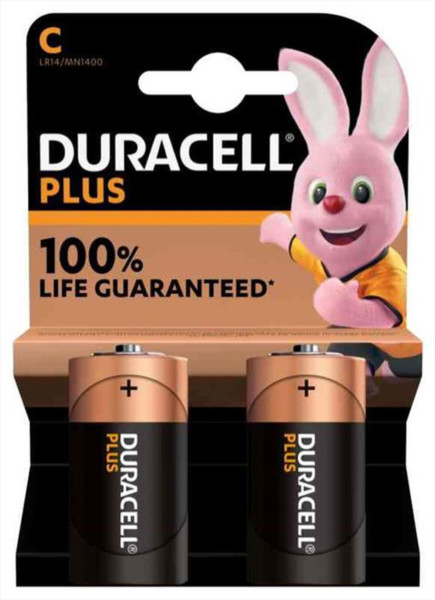 DURACELL PILE PLUS 100 C2 MEZZA TORCIA X 2