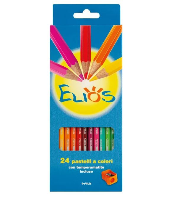 ELIOS 24 PASTELLI A COLORI CON TEMPERAMATITE INCLUSO