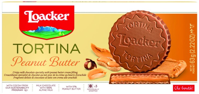 LOACKER TORTINA PEANUT BUTTER 3x21 GR.