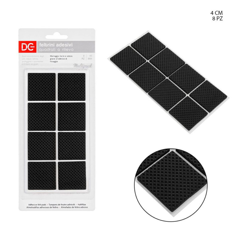 FELTRINI AUTOADESIVI IN RILIEVO 4CM - 8 PEZZI