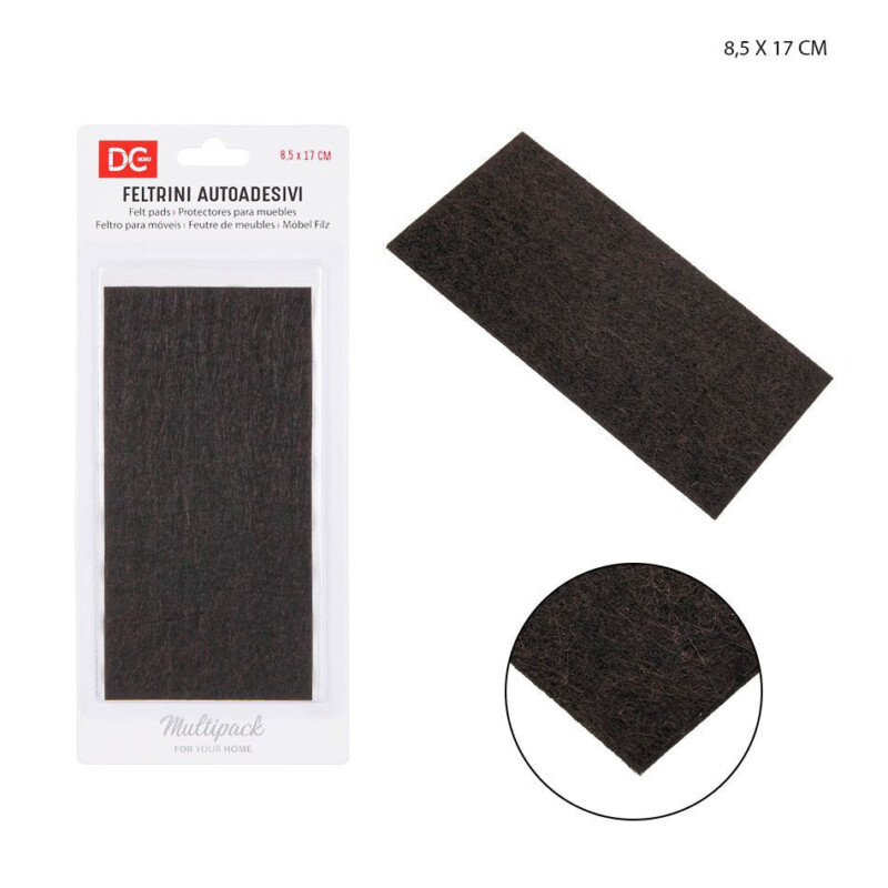 FELTRINI AUTOADESIVI LISCI 8.5X17CM - 1 PEZZO