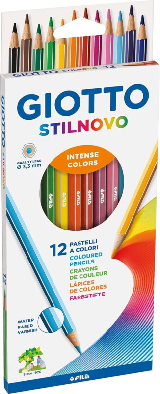 GIOTTO PASTELLI STILNOVO - 12 MATITE COLORATE