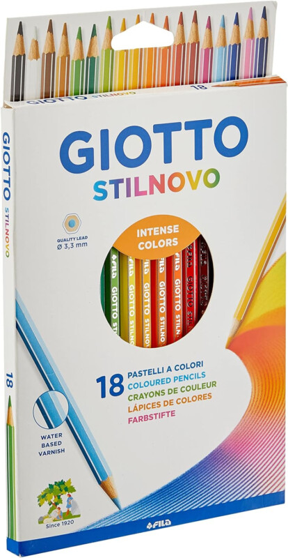 GIOTTO PASTELLI STILNOVO - 18 MATITE COLORATE