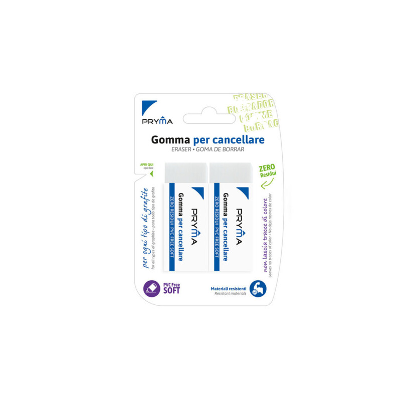 GOMMA BIANCA PER CANCELLARE 7.1x2.8x1.1CM - 2PZ