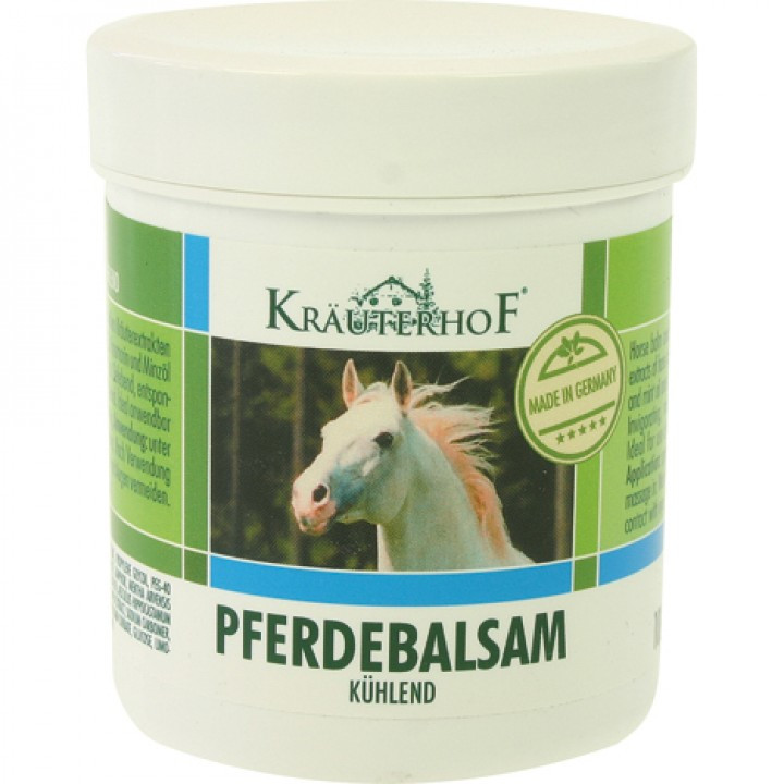 KRÄUTERHOF GEL BALSAMO DEL CAVALLO RINFRESCANTE CON ESTRATTI DI ARNICA, ROSMARINO E OLIO DI MENTOLO 100 ML.