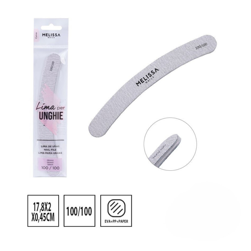 LIMA UNGHIE CURVA 100/100 17.8x2x0.45CM