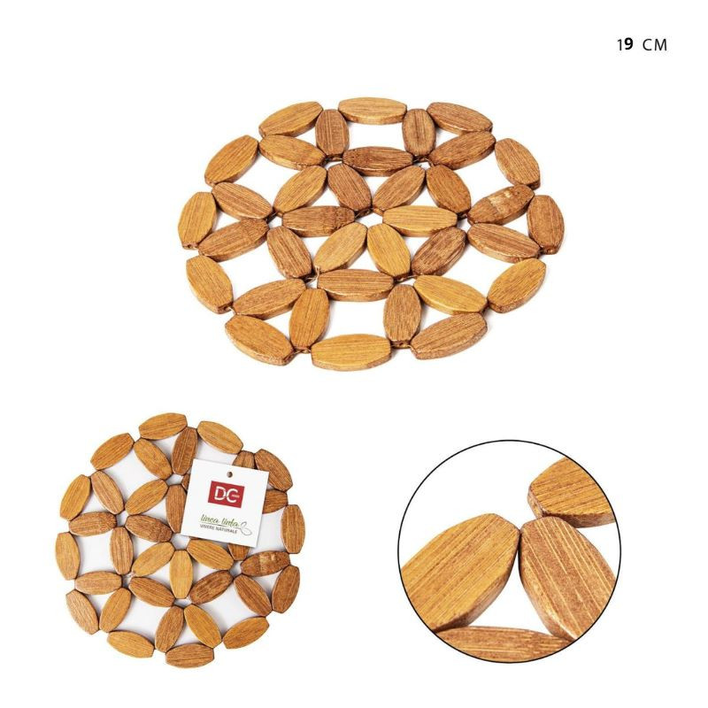 LINEA LINFA VIVERE NATURALE SOTTOPENTOLA IN BAMBOO TONDO Ø19 CM.