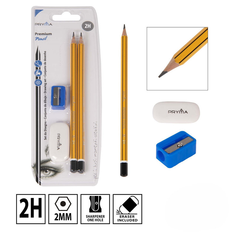 MATITA 2H 2PZ+TEMPERINO+GOMMA