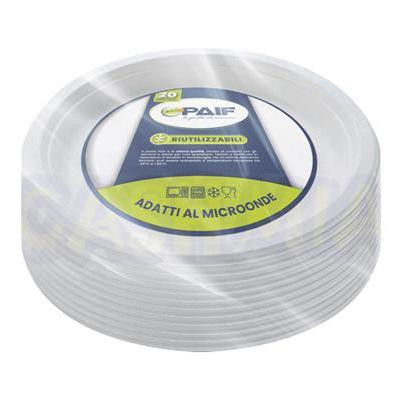 PAIF PIATTI FONDI ADATTI AL MICROONDE CONFEZIONE DA 20 PEZZI