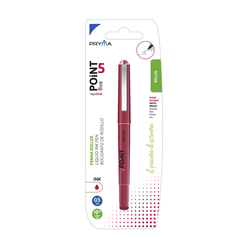 PENNA ROLLER POINT 5 0.5MM ROSSO